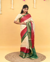 SC3653 - Dola Silk With Silver And Copper Lines